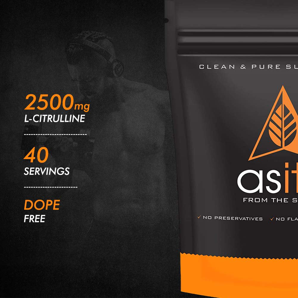 AS-IT-IS Nutrition Pure L-Citrulline Powder, Boosts Nitric Oxide & Muscle Growth (Pack of 100Gms)