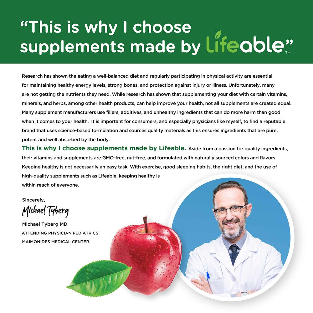 Lifeable Sugar Free Probiotics - 2 Billion CFU – 90 Gummies