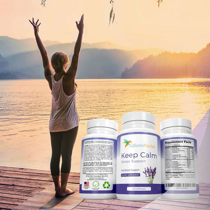 Keep Calm - anti Anxiety Relief Supplements Formulated for Natural Anxiety Relief - Helps Fight Panic Attacks with a Calming Joy Filled Cortisol Boost - anti Stress Supplement & Stress Relief Pills