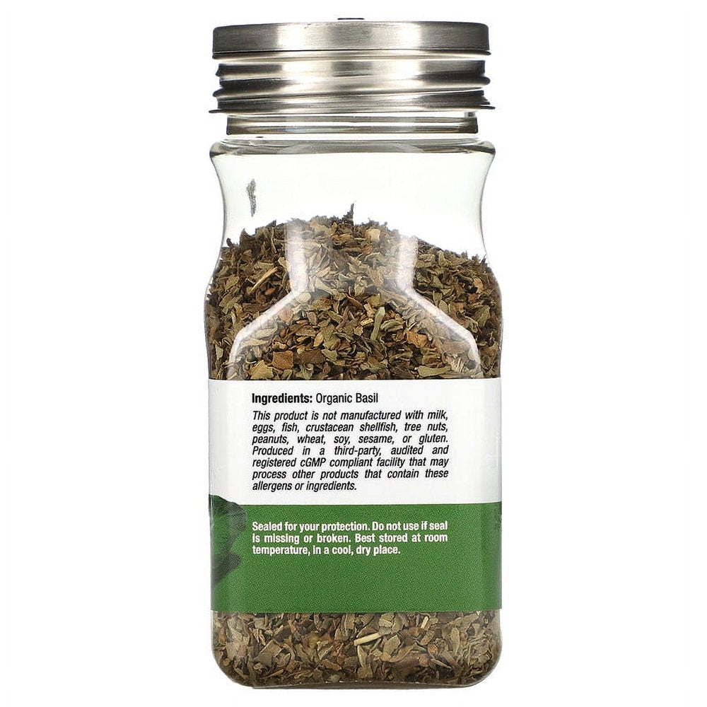 California Gold Nutrition, FOODS - Organic Basil Leaves, 0.82 Oz Pack of 2