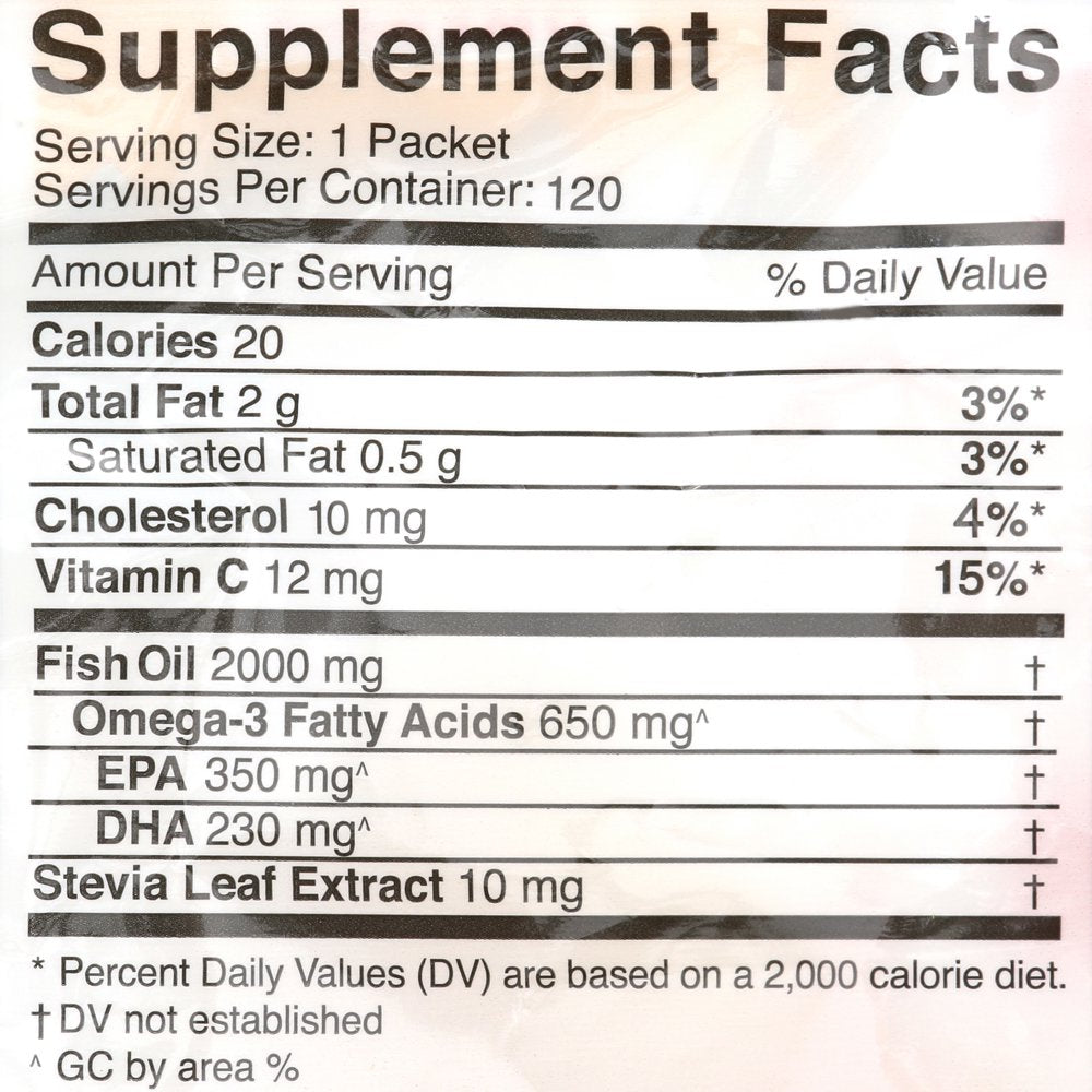 Coromega Omega-3 Squeeze Packets, Orange, 120 Ct