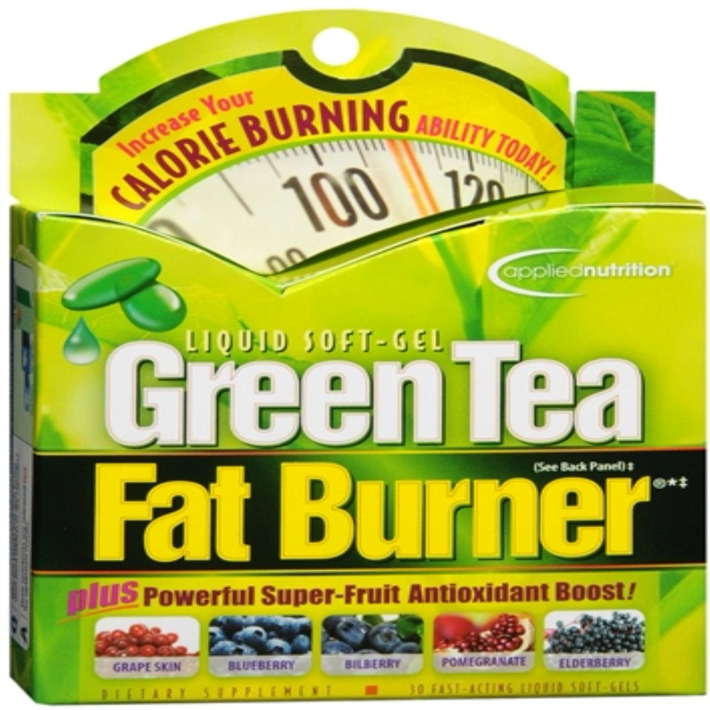 Applied Nutrition Green Tea Fat Burner Liquid Soft-Gels 30 Soft Gels (Pack of 2)