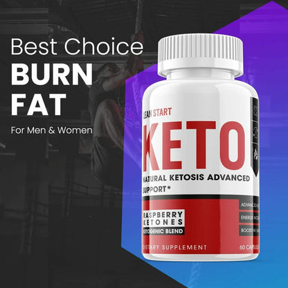 (2 Pack) Lean Start Keto - Supplement for Weight Loss - Energy & Focus Boosting Dietary Supplements for Weight Management & Metabolism - Advanced Fat Burn Raspberry Ketones Pills - 120 Capsules