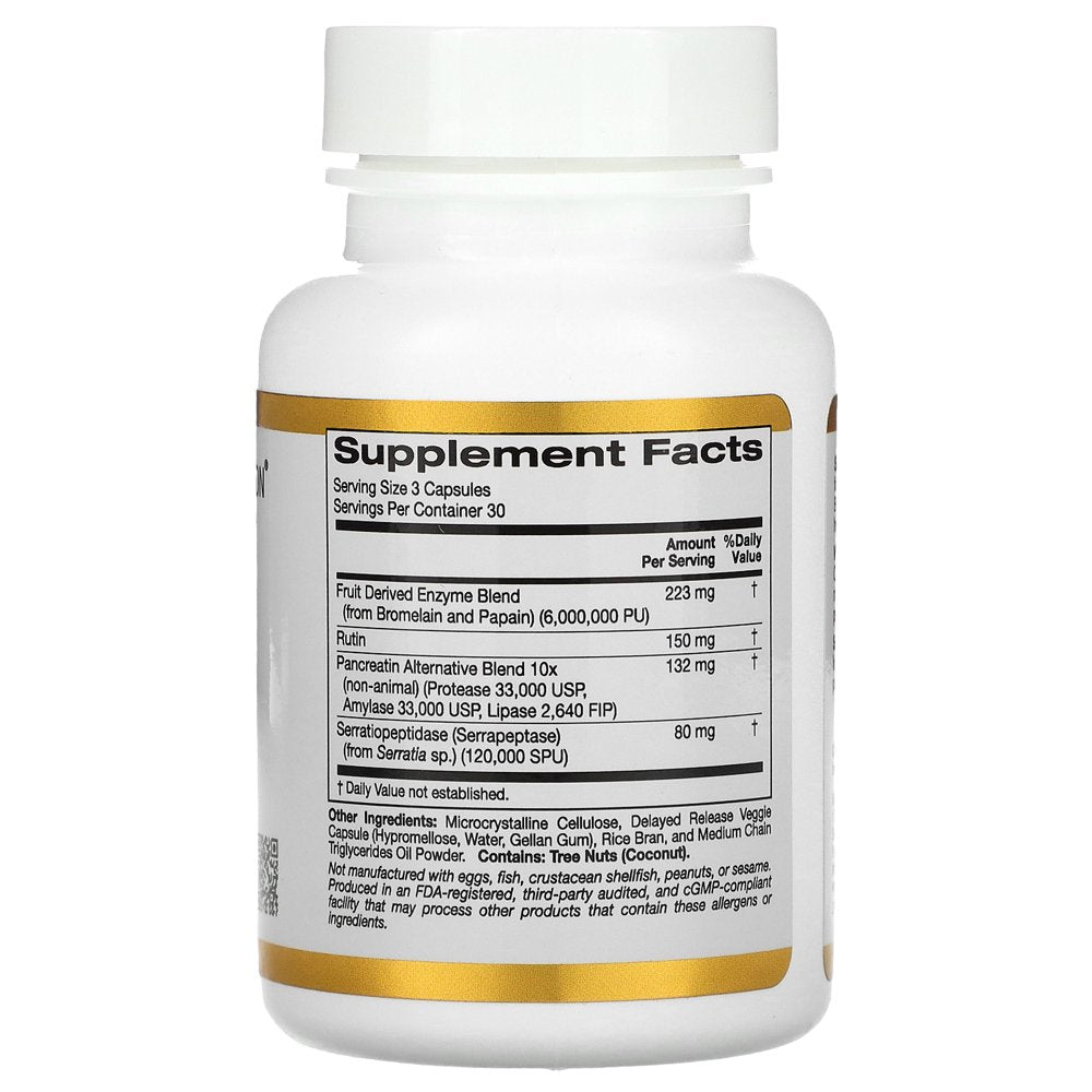 California Gold Nutrition Proteolytic Enzymes, 90 Delayed Release Veggie Capsules