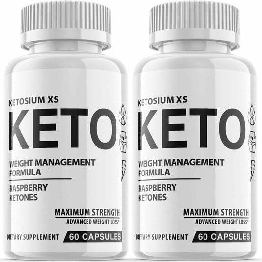 (2 Pack) Ketosium XS Keto - Supplement for Weight Loss - Energy & Focus Boosting Dietary Supplements for Weight Management & Metabolism - Advanced Fat Burn Raspberry Ketones Pills - 120 Capsules - Nutricity.com.au