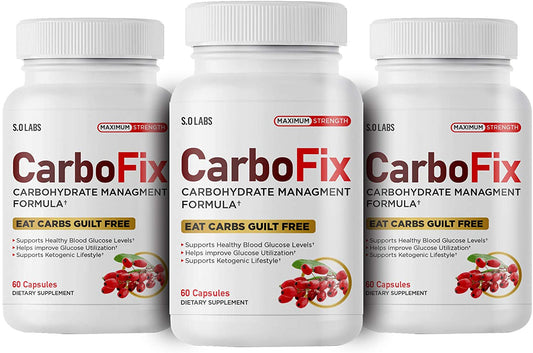 (3 Pack) Carbofix Pills Supplement Tea Reviews Gold Solo Vida Carbo Fix (180 Capsules) - Nutricity.com.au