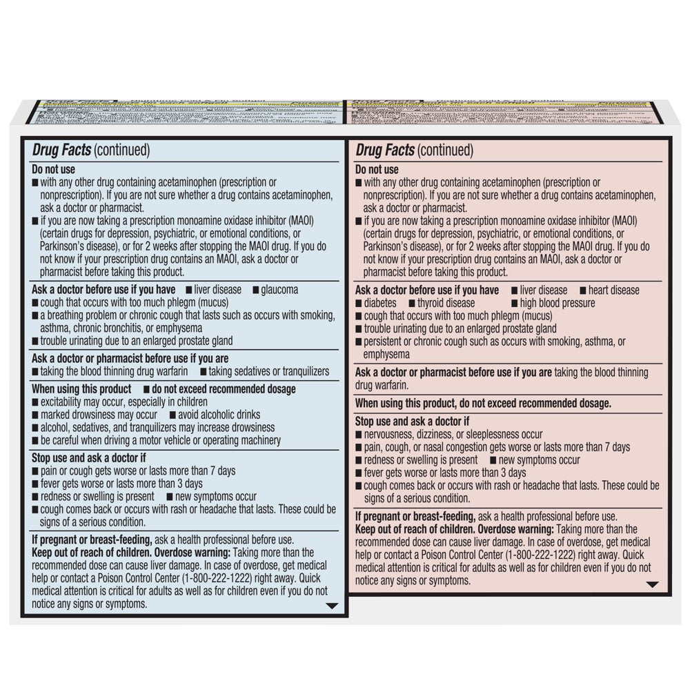 Equate Daytime & Nighttime Cold & Flu Multi-Symptom Relief, 48 Softgels