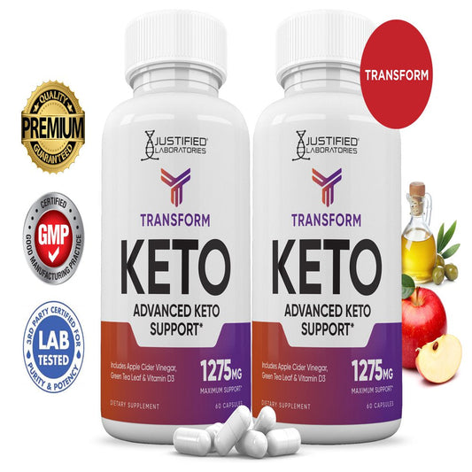 (2 Pack) Transform Keto ACV Pills 1275Mg Alternative to Gummies Dietary Supplement 120 Capsules - Nutricity.com.au