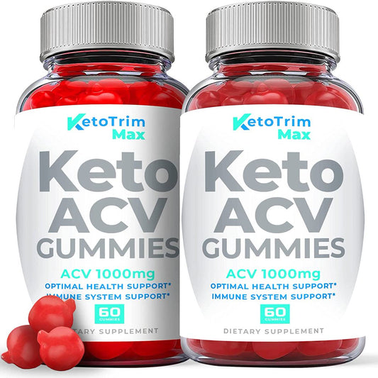 (2 Pack) Keto Trim Max Keto ACV Gummies - Supplement for Weight Loss - Energy & Focus Boosting Dietary Supplements for Weight Management & Metabolism - Fat Burn - 120 Gummies - Nutricity.com.au