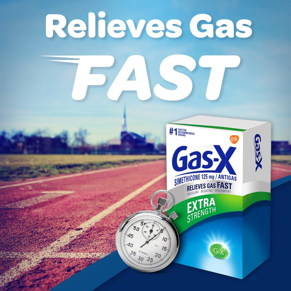 Gas-X Extra Strength Simethicone Softgels Medicine for Fast Gas Relief, 72 Count