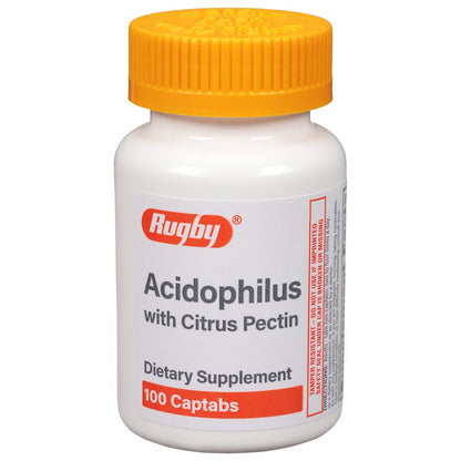 Rugby Acidophilus with Citrus Pectin 50 Million Cfu 100 Tabs