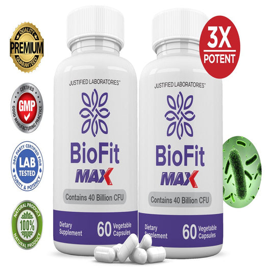 (2 Pack) Biofit Max Probiotic 40 Billion CFU Supplement for Men and Women 1200 Capsules - Nutricity.com.au