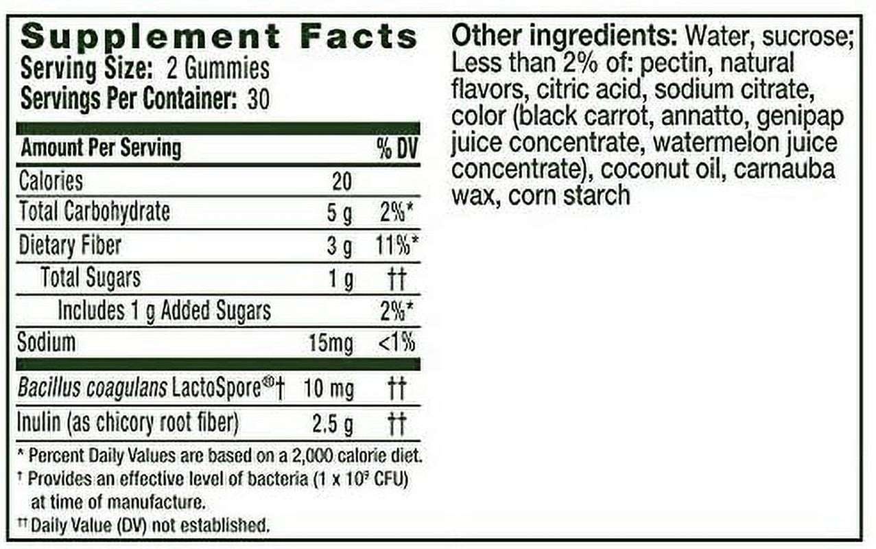 Align Dualbiotic, Prebiotic + Probiotic for Men and Women, Help Nourish and Add Good Bacteria for Digestive Support, Natural Fruit Flavors, 60 Gummies