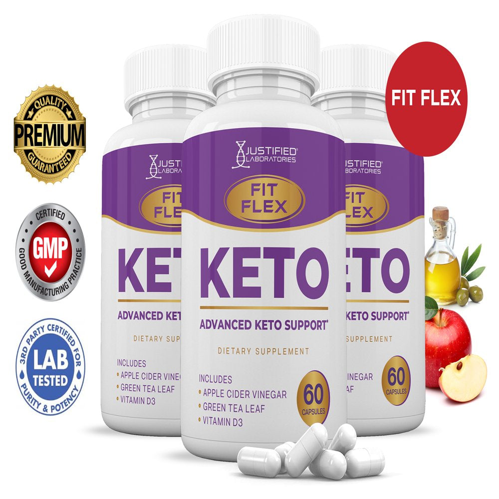 (3 Pack) Fit Flex Keto ACV Pills 1275Mg Alternative to Gummies Dietary Supplement 180 Capsules - Nutricity.com.au