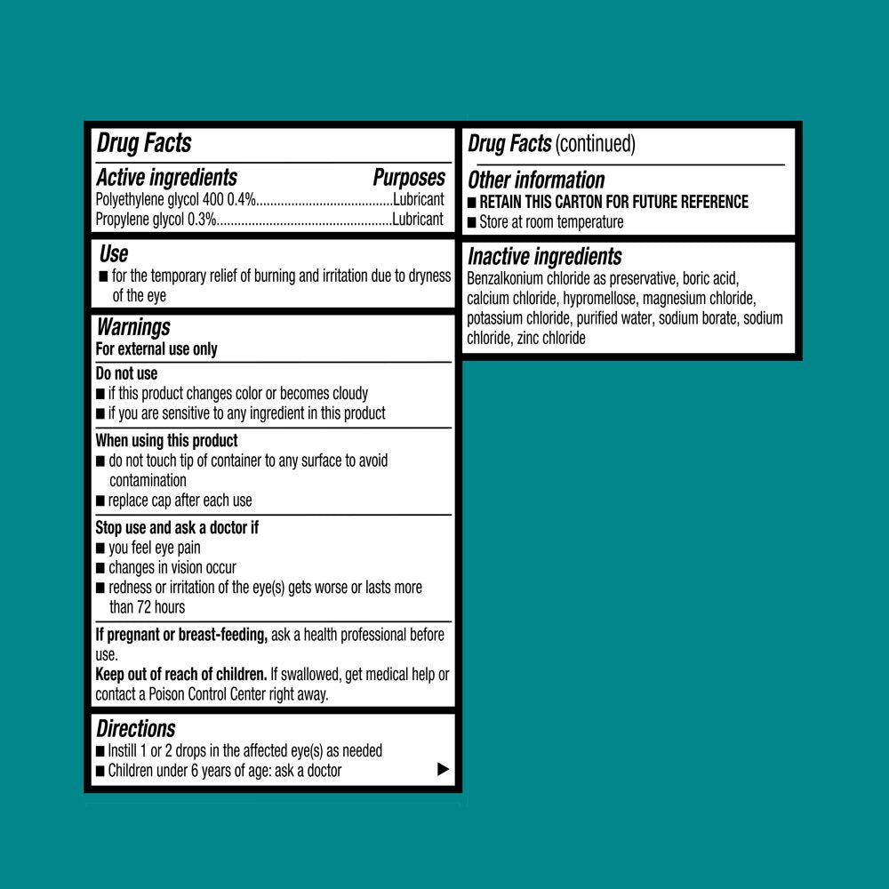 Equate Lubricant Eye Drops, 0.5 Fl Oz, Twin Pack