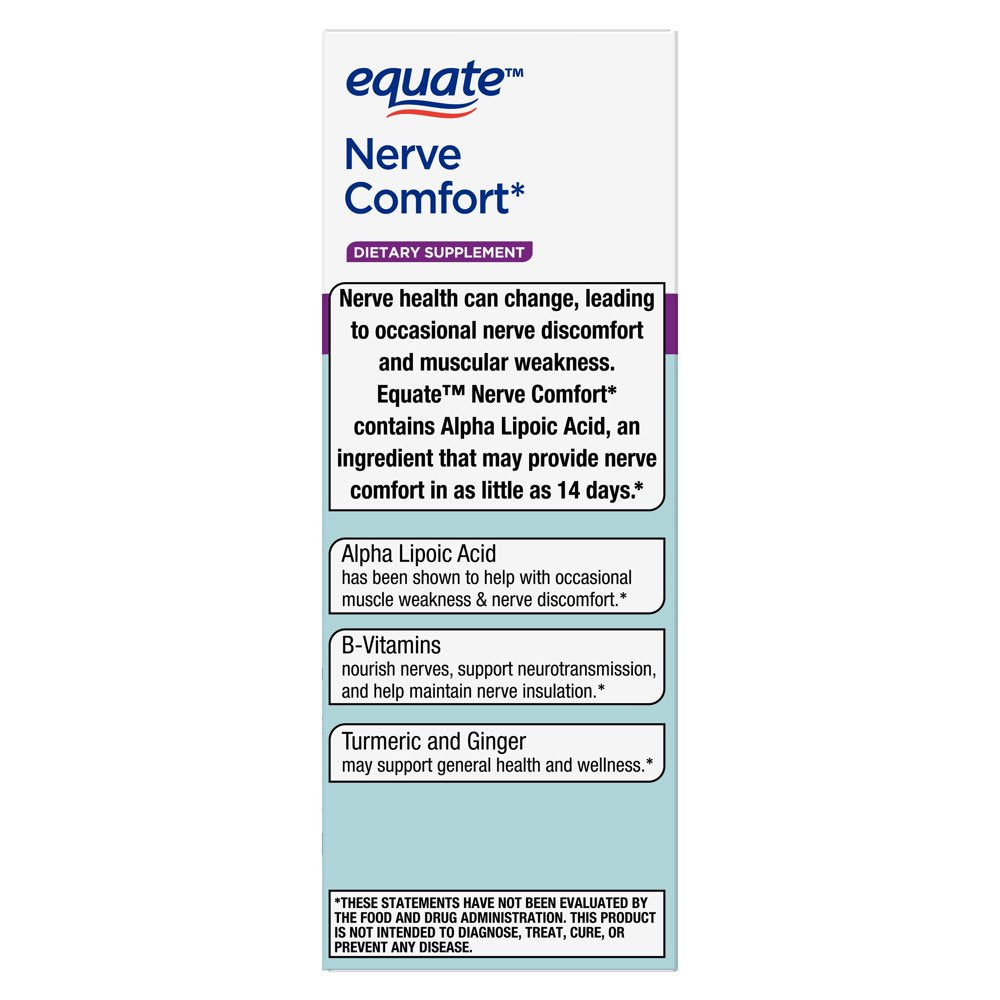 Equate Nerve Comfort Tablets Dietary Supplement, 30 Count