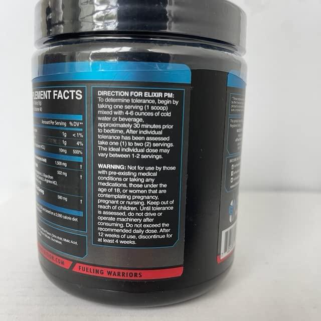 eFlow Nutrition Elixir PM - Night Time Fat Burner and Natural Sleep Support - Appetite Suppressant and Weight Loss Support - Warrior Punch (40 Servings)