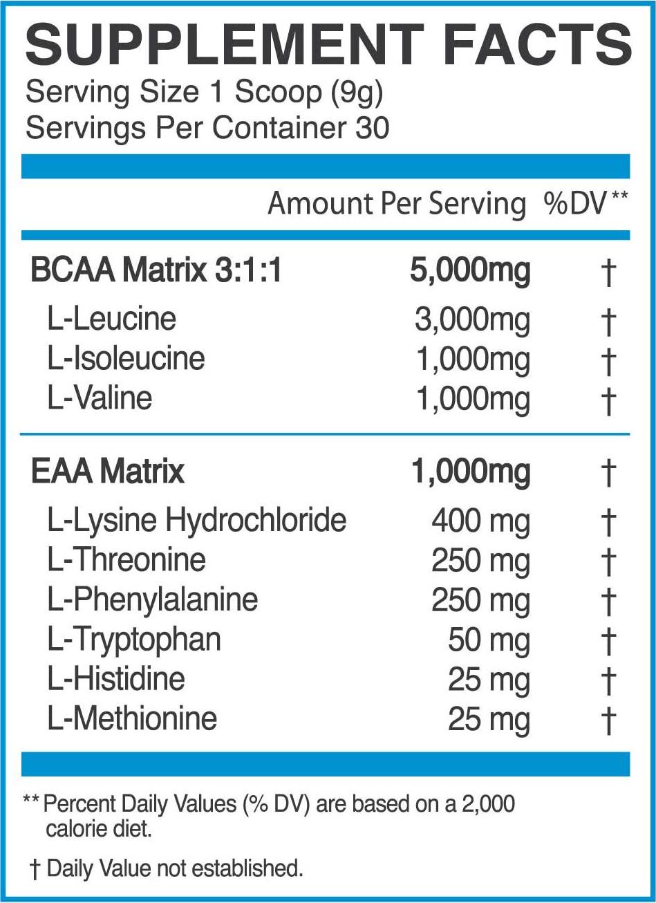 eFlow Nutrition Endure BCAA Plus EAA - Essential Amino Acids Electrolyte Powder Intra Workout - Improve Energy, Recovery and Performance - Star Blaze (30 Servings)
