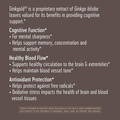 Nature'S Way Ginkgold Max Advanced Ginkgo Extract for Mental Sharpness*, 1X Daily, 120 Mg, 60 Count