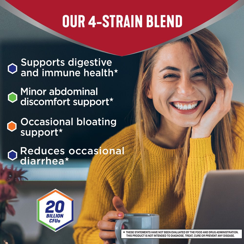 Digestive Advantage 20 Billion CFU Multi-Strain Probiotic Ultra 20 Capsules (14 Count), Reduces Occasional Diarrhea* and Helps Relieve Minor Abdominal Discomfort & Occasional Bloating*