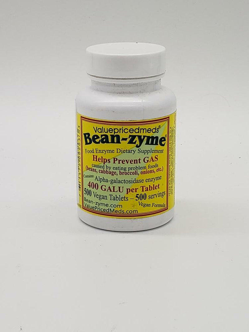 Beano- Bean-Zyme 500Ct Gas Relief & Prevention Is Generic Beano Ultra 800 for Less $ than Beano