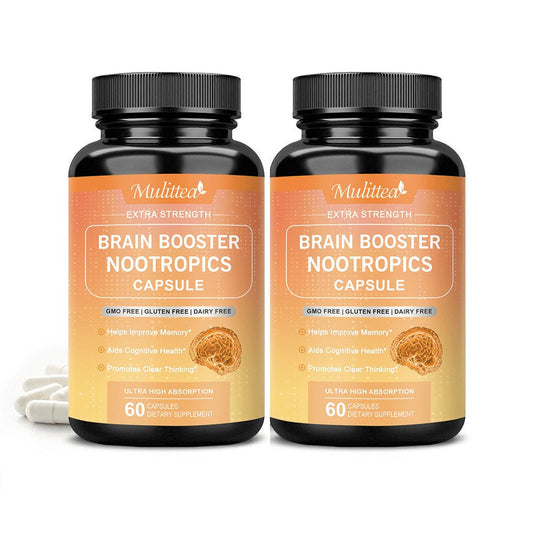 Brain Booster Nootropic Supplement Capsules 60 Count Pack of 2