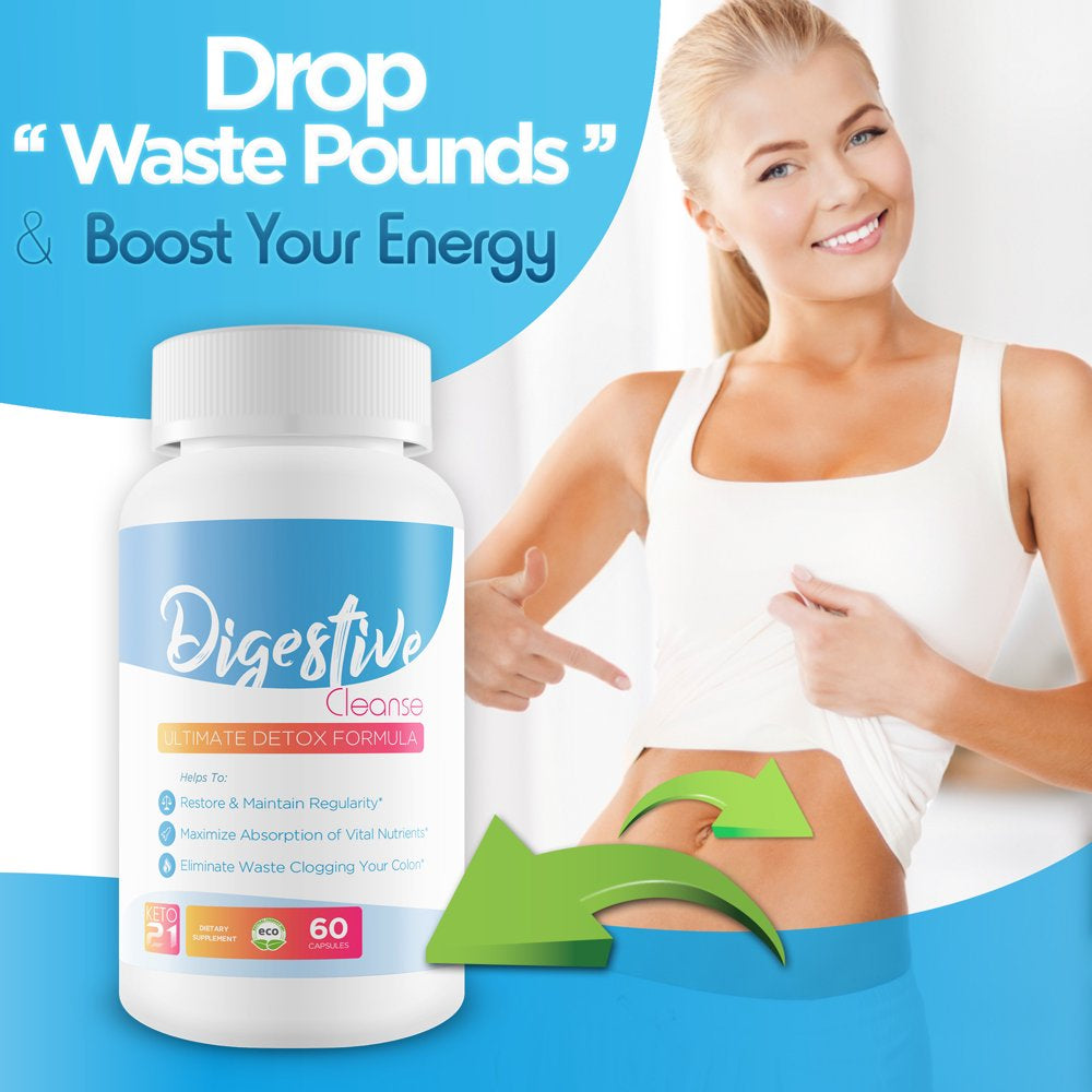Digestive Cleanse - Ultimate Detox Formula - Restore and Maintain Regularity - Maximize Absorption of Vital Nutrients - Eliminate Waste Clogging Your Colon - Help Body Expel Toxins - 30 Servings