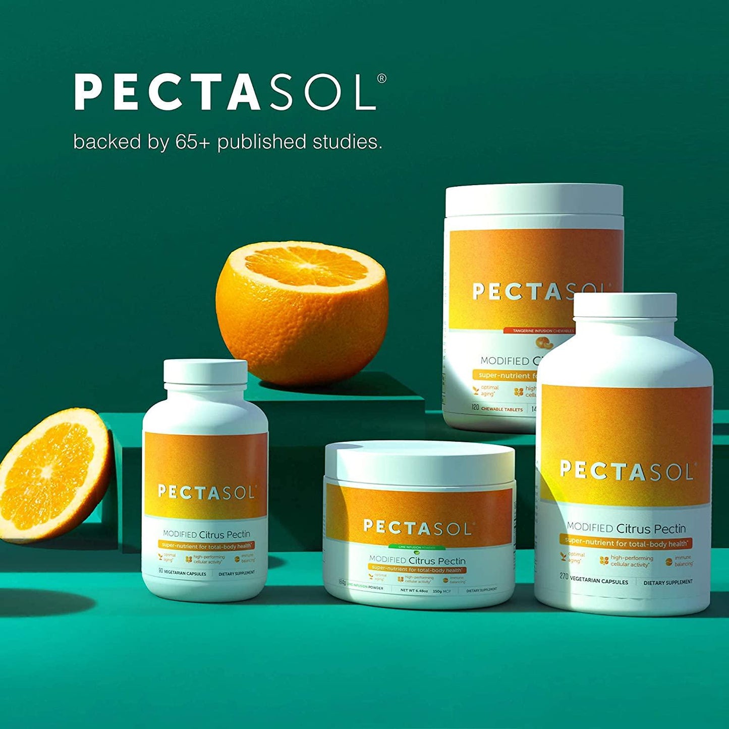 ecoNugenics PectaSol Modified Citrus Pectin Cellular Health and Immune System Supplement - Lime Infusion Powder - Maintain Healthy Galectin-3 Levels - Cardiovascular Support (183.75 Grams)