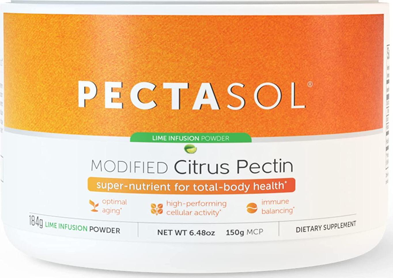 ecoNugenics PectaSol Modified Citrus Pectin Cellular Health and Immune System Supplement - Lime Infusion Powder - Maintain Healthy Galectin-3 Levels - Cardiovascular Support (183.75 Grams)