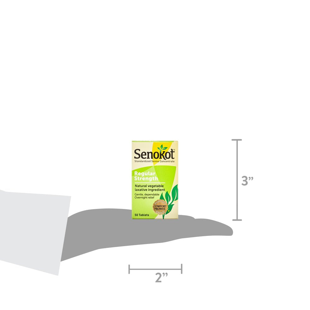 Senokot® Regular Strength Senna Stool Softener Laxative Tablets, 50 Ct