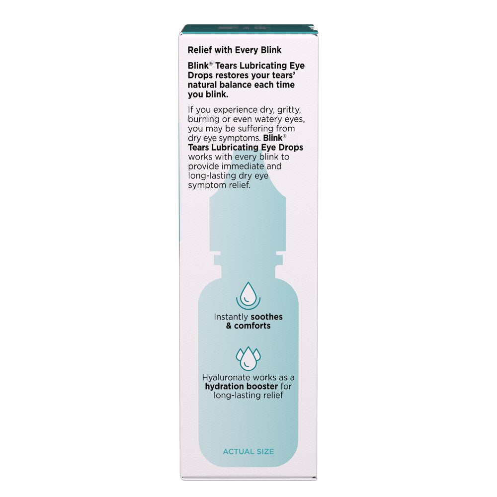 Blink Gel Tears Lubricating Eye Drops, from Bausch + Lomb, 0.34 Fl Oz