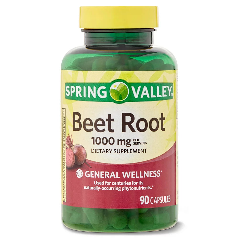 Spring Valley Beet Root Dietary Supplement, 1000 Mg, 90 Count
