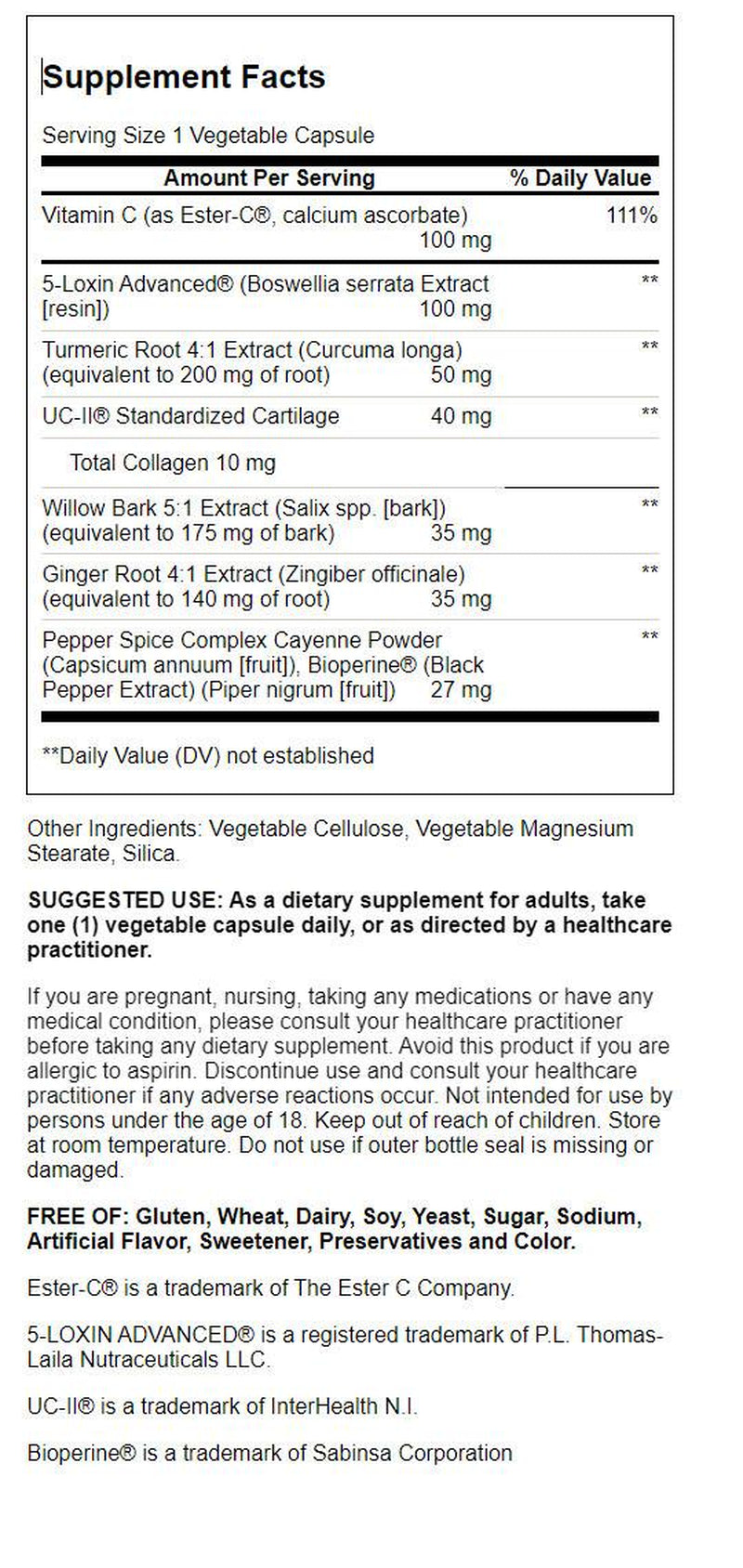 Solgar No. 7 Joint Support and Comfort 30 Vegetable Capsules