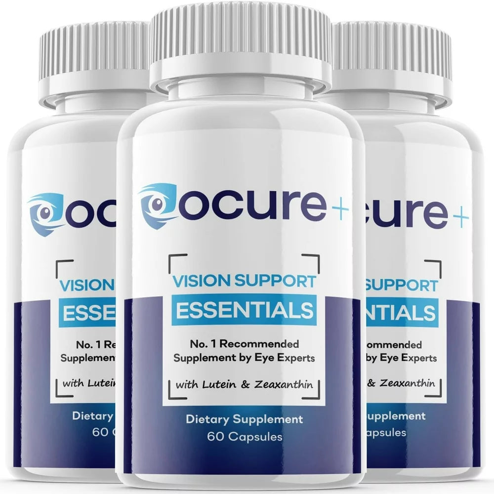 (3 Pack) Ocure+ - Revolutionary Advanced Vision Matrix Formula - Supports Healthy Vision - Dietary Supplement for Eyes Sight - 180 Capsules - Nutricity.com.au
