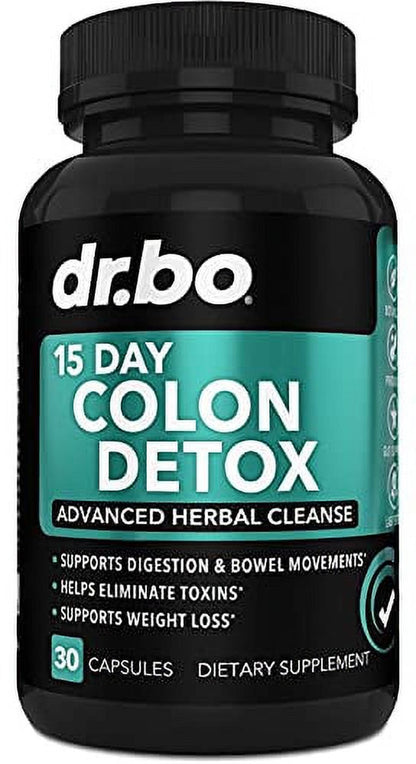 Colon Cleanser Detox for Weight Loss - 15 Day Intestinal Cleanse Pills & Probiotic - Fast Acting Natural Laxative for Constipation Relief - Bowel Movement Supplements for Stomach Bloating, Gut Support