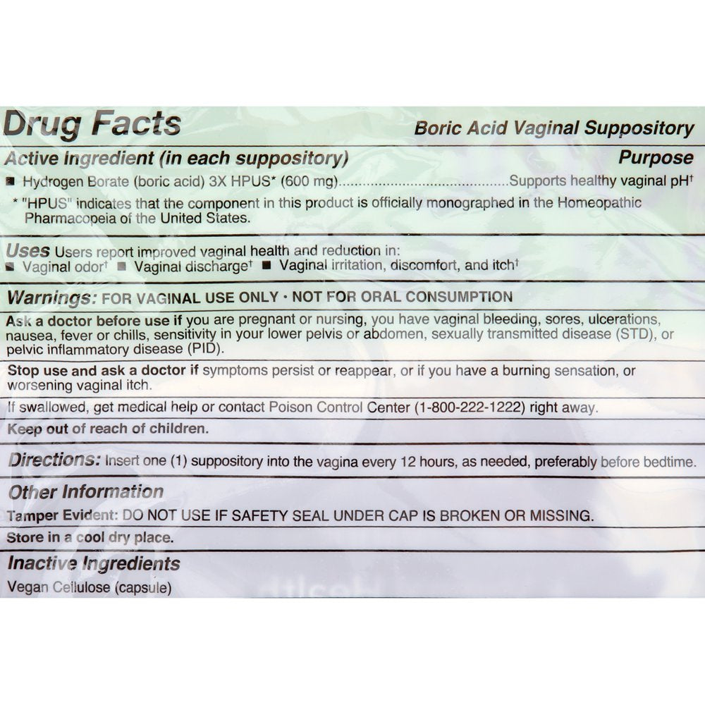 Intimate Rose Boric Acid , Ph Balance for Women, Boric Acid Vaginal Suppositories for Yeast Infection, Vaginitis, Bacterial Vaginosis, 30-Count (600Mg) Includes 7 Applicators - 100% Made in USA