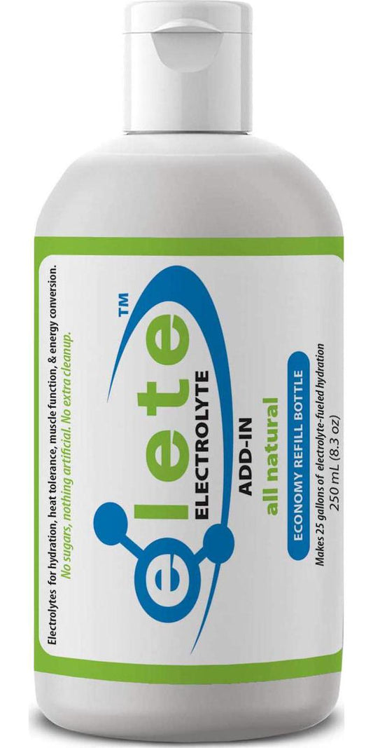 elete Electrolyte Add-in Economy Refill 4 Essential Electrolytes Concentrate All Natural Transforms Any Drink into a Sports Drink 8.3 oz