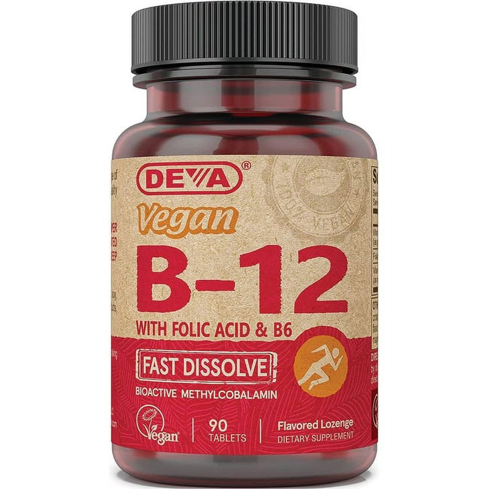 Deva Vegan B12 with Folic Acid & B6 - Fast Dissolve 90 Tabs
