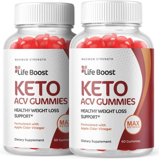 (2 Pack) Life Boost Keto ACV Gummies - Supplement for Weight Loss - Energy & Focus Boosting Dietary Supplements for Weight Management & Metabolism - Fat Burn - 120 Gummies - Nutricity.com.au