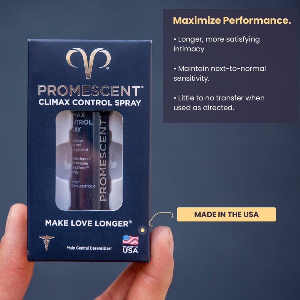 Promescent Delay Spray for Men - Lidocaine Spray for Climax Control to Last Longer, 2.6 Ml