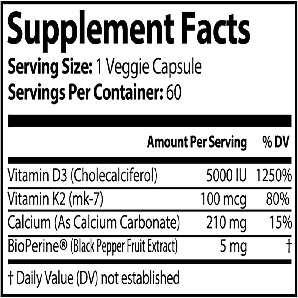 Heart Health Supplement with Vitamin K2 (Mk-7) + D3 - Lower Blood Pressure & Cholesterol & Cleanse Arteries of Plaque - Supports Cardiovascular Health & Improved Circulation (60 Capsules)