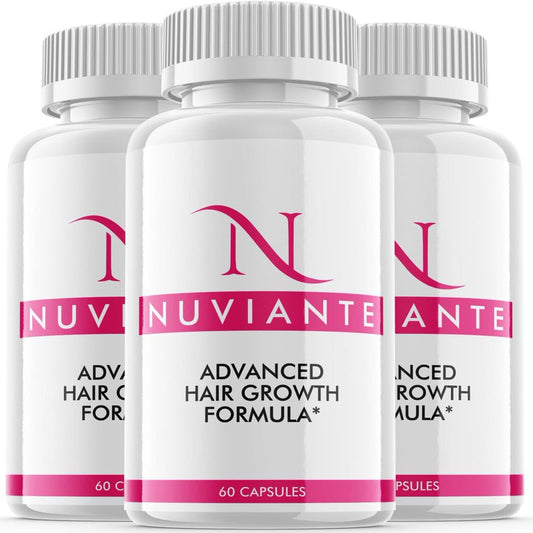 (3 Pack) Nuviante - Dietary Supplement for Hair Support - Revive and Nourish Hair Growth Advanced Formula - Boost Shine & Thickness - 180 Capsules - Nutricity.com.au