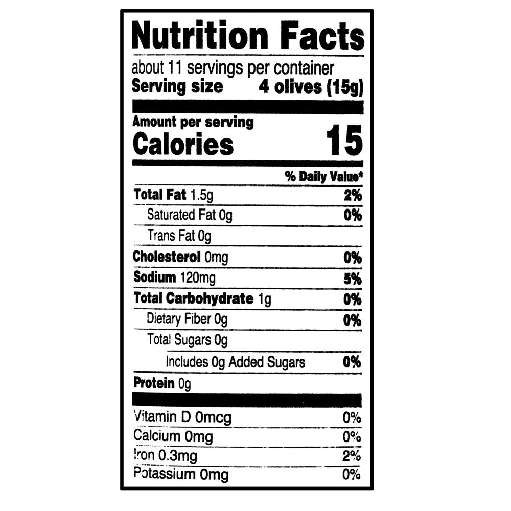 Great Value Large Pitted Black Olives, 6 Oz