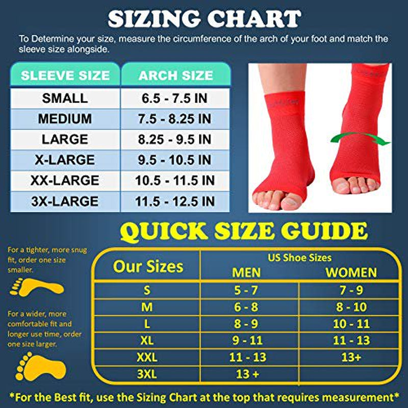 Doc Miller Ankle Compression Sleeve - Heel Brace for Heel Pain - Plantar Fasciitis Foot Wrap for Ankle Support and Neuropathy Relief - 1 Pair Red Plantar Fasciitis Wrap - Xx-Large Size