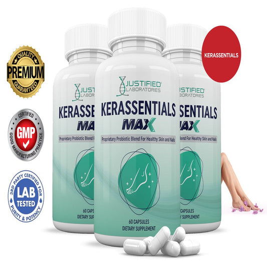 (3 Pack) Kerassentials Max 40 Billion CFU Probiotic Nail Support 180 Capsules - Nutricity.com.au