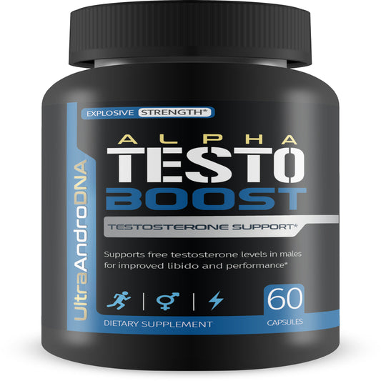 Alpha Testo Boost - Ultra Andro Dna Testosterone Support - Natural Testosterone Booster for Men - Feel Alpha Power and Youth with This Powerful Male Formula
