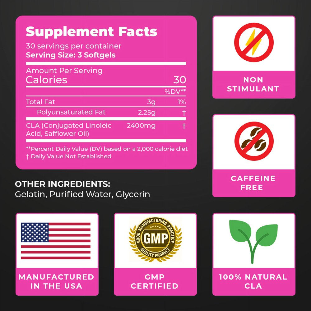 Belly Fat Burner for Women - Slim, Tighten, Tone - Weight Loss Supplement Pills 90 Pills