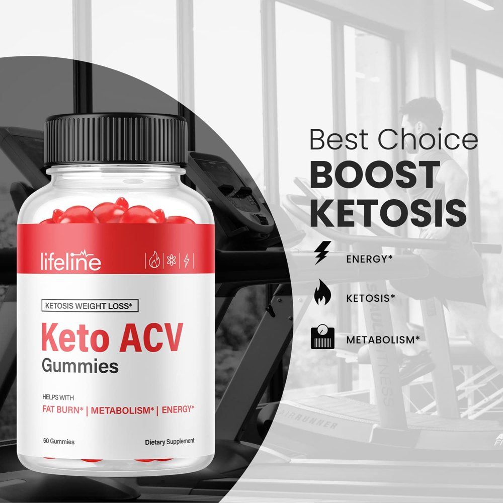 (3 Pack) Lifeline Keto ACV Gummies - Supplement for Weight Loss - Energy & Focus Boosting Dietary Supplements for Weight Management & Metabolism - Fat Burn - 180 Gummies