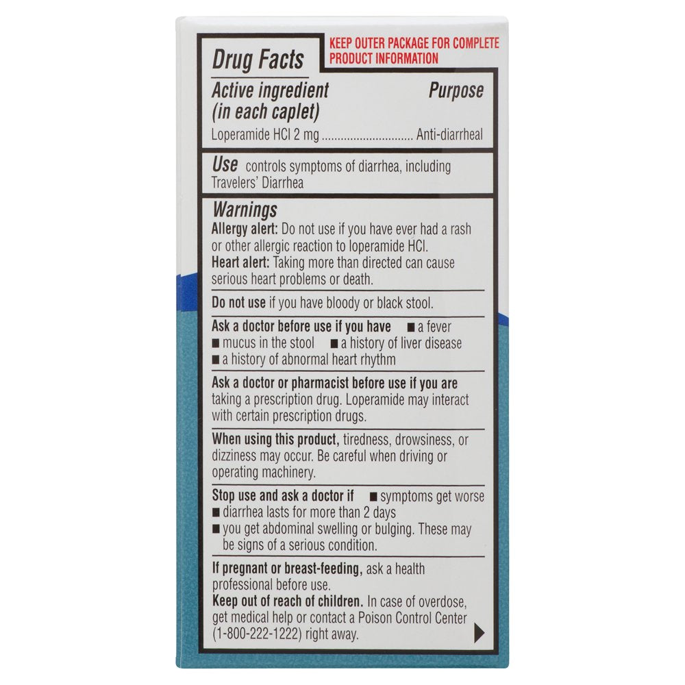 Equate Loperamide Tablets for Diarrhea, 2 Mg, 24 Count