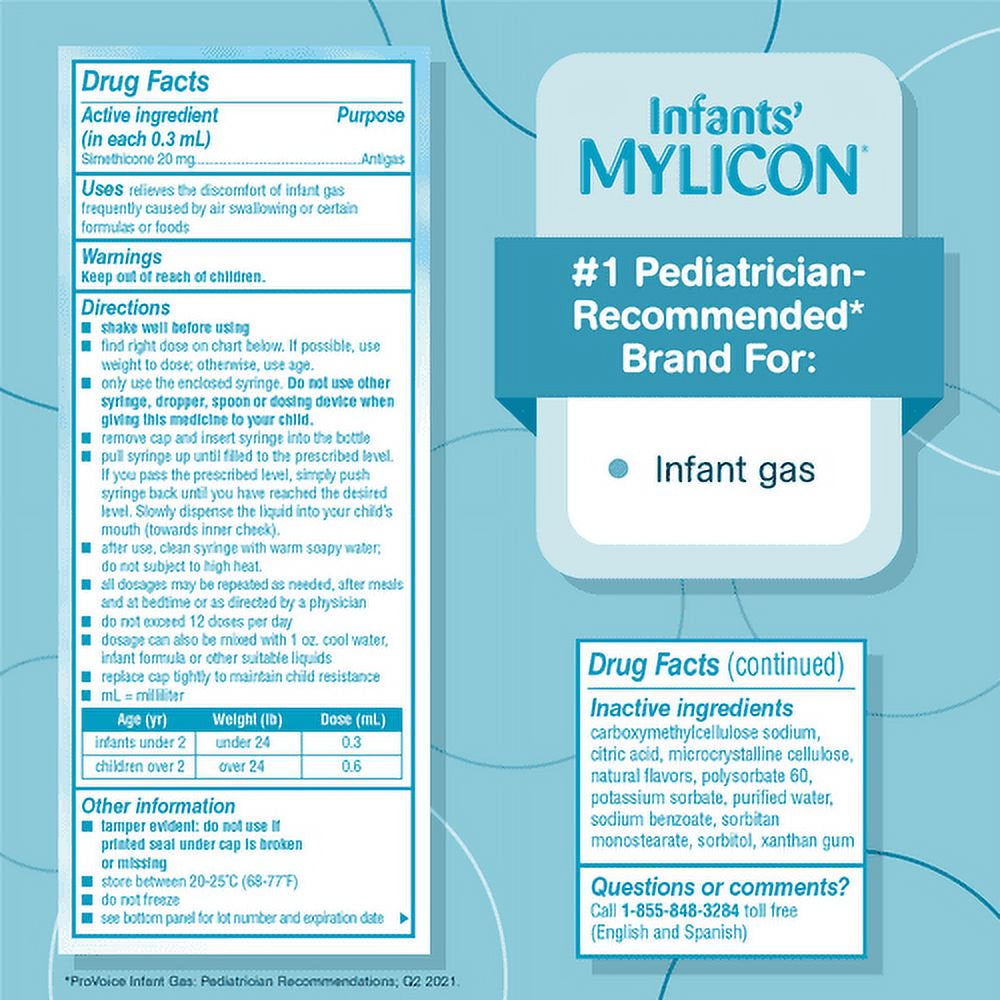 Mylicon Infants Gas Relief Drops, 1 Fl Oz (30 Ml)